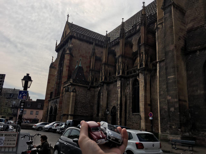 The cathedral accross from l’Amandine